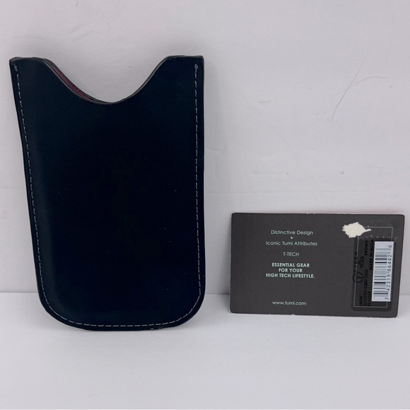 TUMI T-TECH, LARIAT GUSSETED CARD CASE, LEATHER, BROWN COLOR - Picture 2 of 8